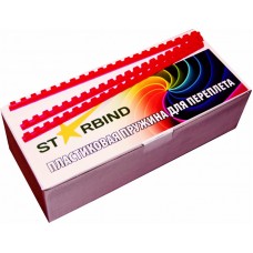Пластиковые пружины для переплета STARBIND 6 мм.красные /100шт./