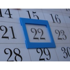 Курсор для календарей "бегунок" синий на ширину 34-38 см,100 шт