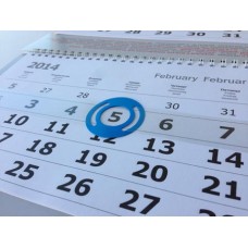 Курсор для календарей круглый, синий на ширину 29-33 см (100 шт)