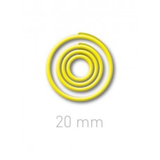 Пластиковые переплётные колечки Opus O.easyRing 20 mm  желтые (40 шт.в упаковке) до 140 листов