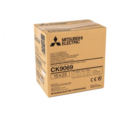 CK-D9069 15x23 комплект для фотопечати для фотопринтеров Mitsubishi CP-9550DW / CP-9810DW (1х270 кадров, два рулона фотобумаги и два картриджа с красящей пленкой)