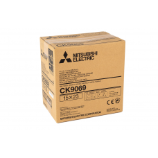 CK-D9069 15x23 комплект для фотопечати для фотопринтеров Mitsubishi CP-9550DW / CP-9810DW (1х270 кадров, два рулона фотобумаги и два картриджа с красящей пленкой)