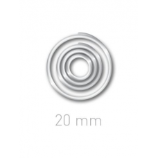 Пластиковые переплётные колечки Opus O.easyRing 20 mm  прозрачные (40 шт.в упаковке) до 140 листов