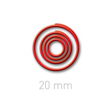 Пластиковые переплётные колечки Opus O.easyRing 20 mm  красные (40 шт.в упаковке) до 140 листов