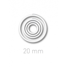 Пластиковые переплётные колечки Opus O.easyRing 20 mm  белые (160 шт.в упаковке) до 140 листов