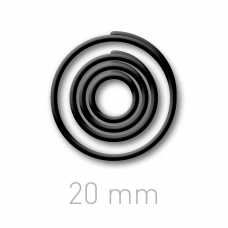 Пластиковые переплётные колечки Opus O.easyRing 20 mm  черные (160 шт.в упаковке) до 140 листов